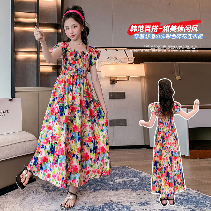 「2025」子供服★ワンピース★半袖★花柄★韓国風子供服★120cm〜110cm