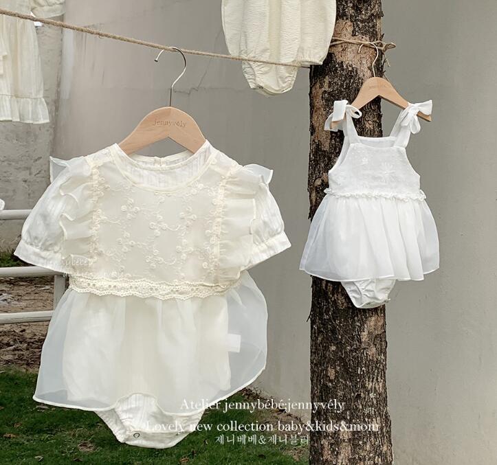 2025夏新jen★ベビー服　ロンパース+ベストブラウス★66cm〜90cm