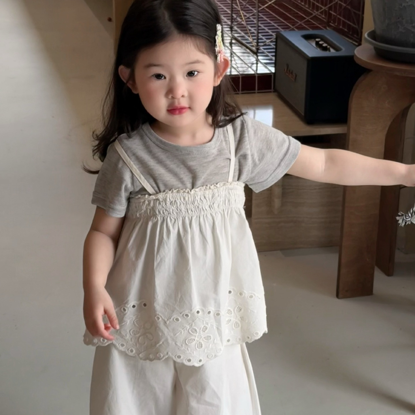 2025夏新作★子供服　トップス&吊りベスト+ズボン★90cm〜140cm
