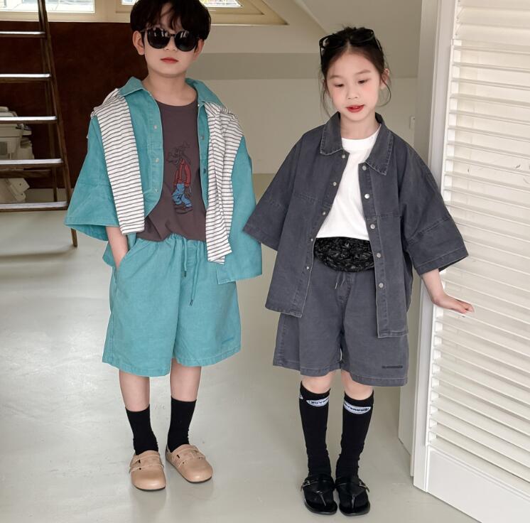 2025夏新品MXM★子供服　セットアップ★90cm〜150cm 2色