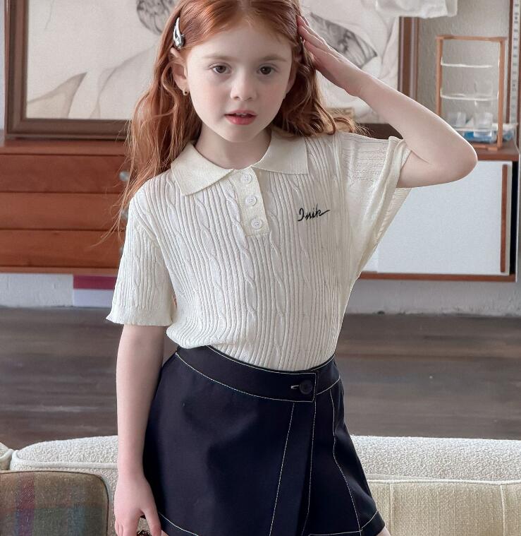 2025夏新作LMM★子供服　ニットトップス★90cm〜150cm