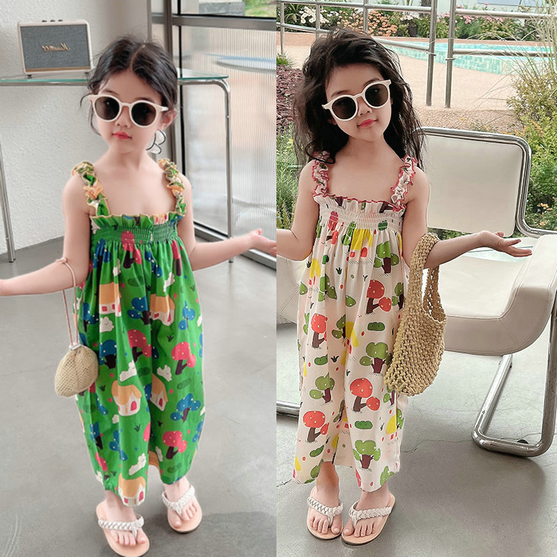 2025新品SC★子供服　連体服　サロペット★7/95-100cm〜15/120-130cm 2色