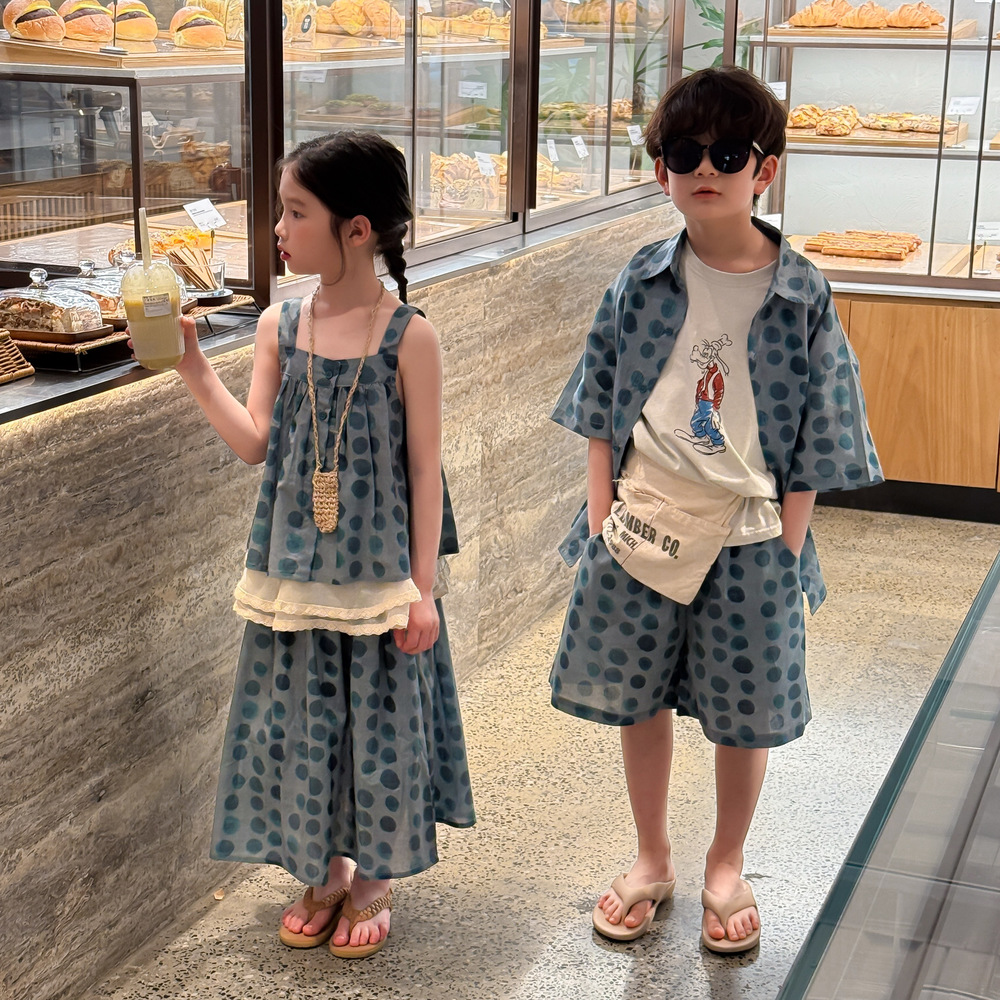 2025★夏新作★韓国風ベビー服★トップス+ズボン★トップス+スカート★90cm〜150cm 2色