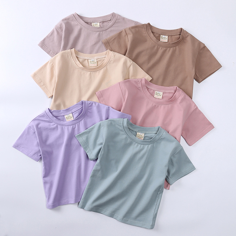 「2025」子供服★トップス★Tシャツ★無地★韓国風子供服★6色80cm〜120cm