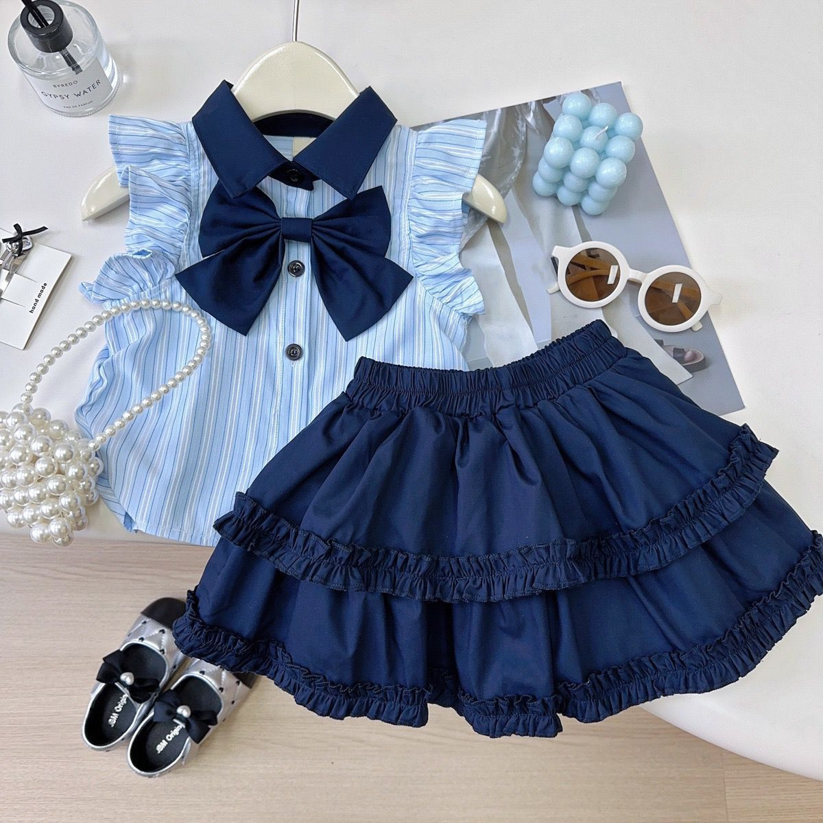 「2025」子供服★トップス+スカート★セットアップ★蝶結び★90cm〜140cm