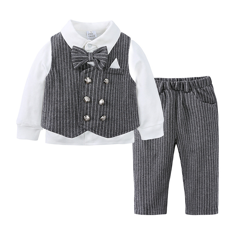 「2025」子供服★ワイシャツ+チョッキ+ズボン★セットアップ★2色90cm/100cm/110cm
