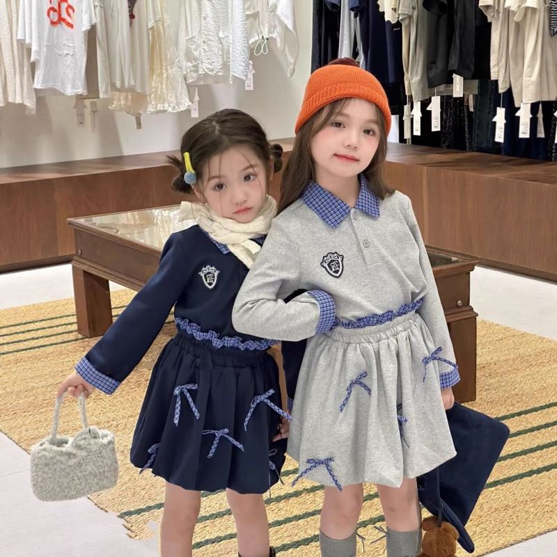 2025秋新作★子供服　トップス+スカート　セットアップ★7/90-95cm〜17/130-140cm 2色
