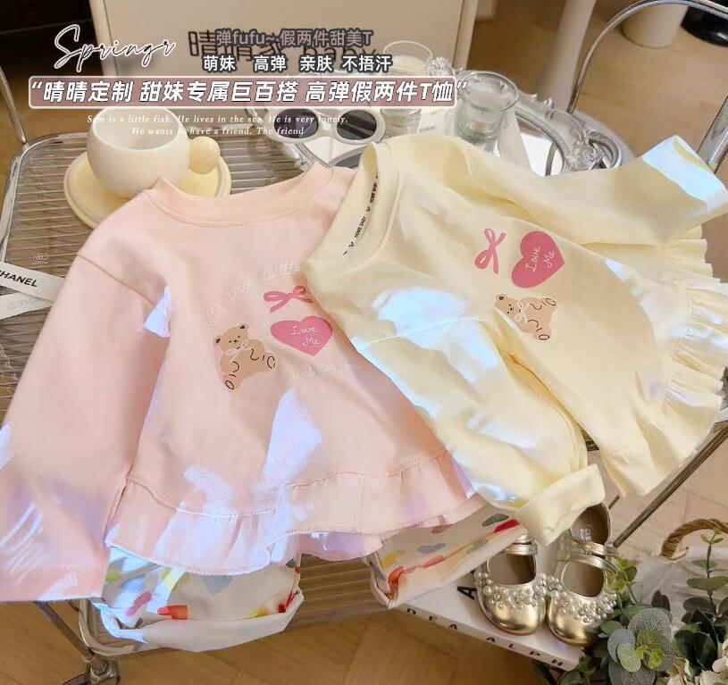 2025秋新作★子供服　トップス★80cm〜150cm 2色