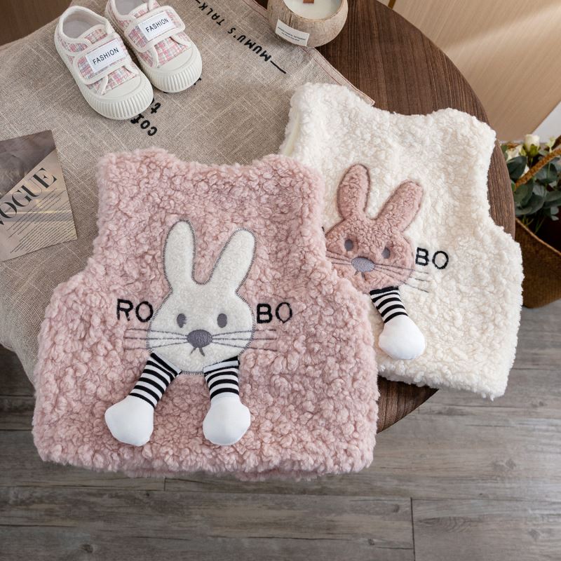 2025秋冬新品★子供服 　ベストコート★80cm〜130cm 2色