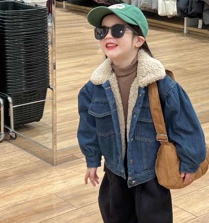 2025冬新品★子供服 　デニムコート★90cm〜140cm