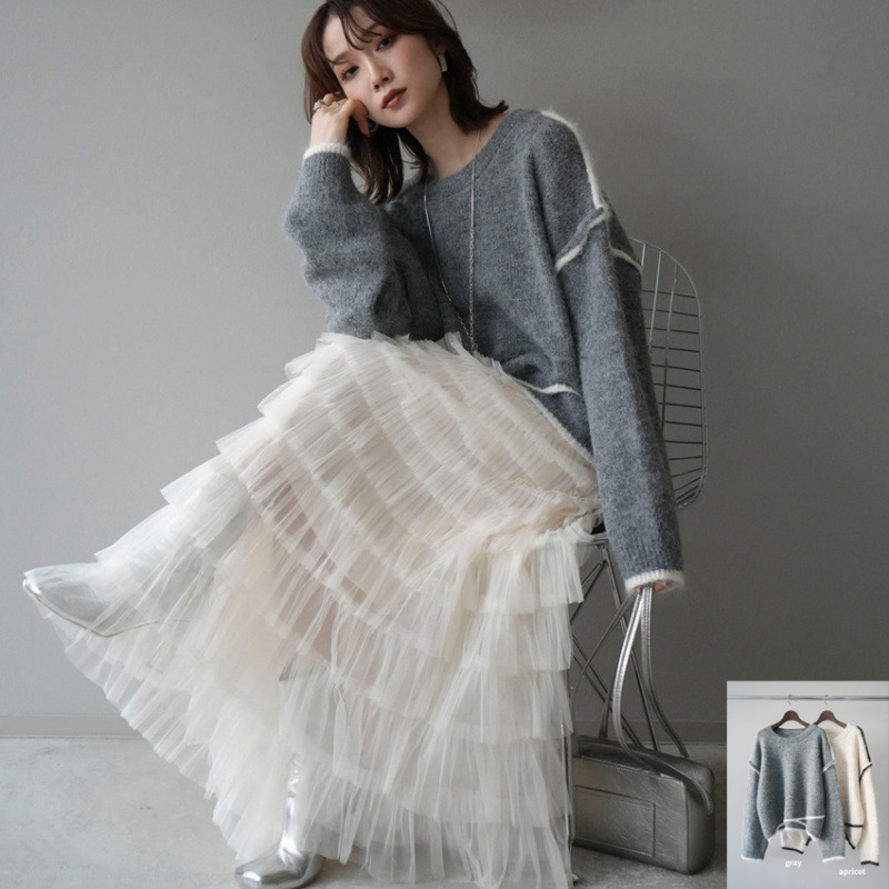 2025新型★レディース服　セーター&スカート分けて★ 2色