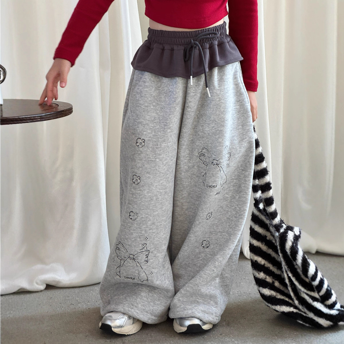 2025冬新品Y★子供服　ズボン　裏起毛★90cm〜150cm 2色