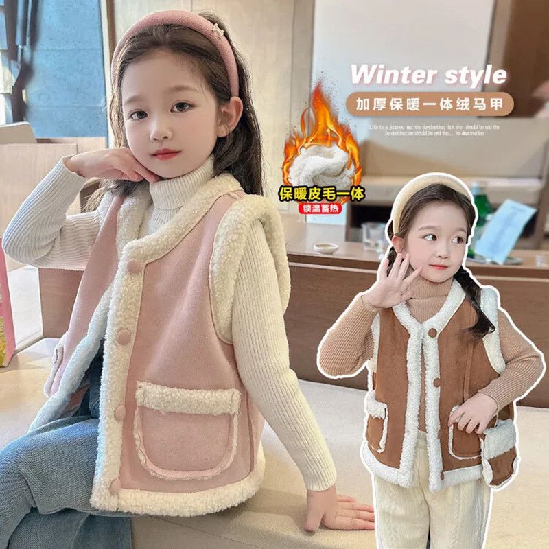 2026★秋冬新作★韓国風子供服★チョッキ★90cm〜170cm 2色