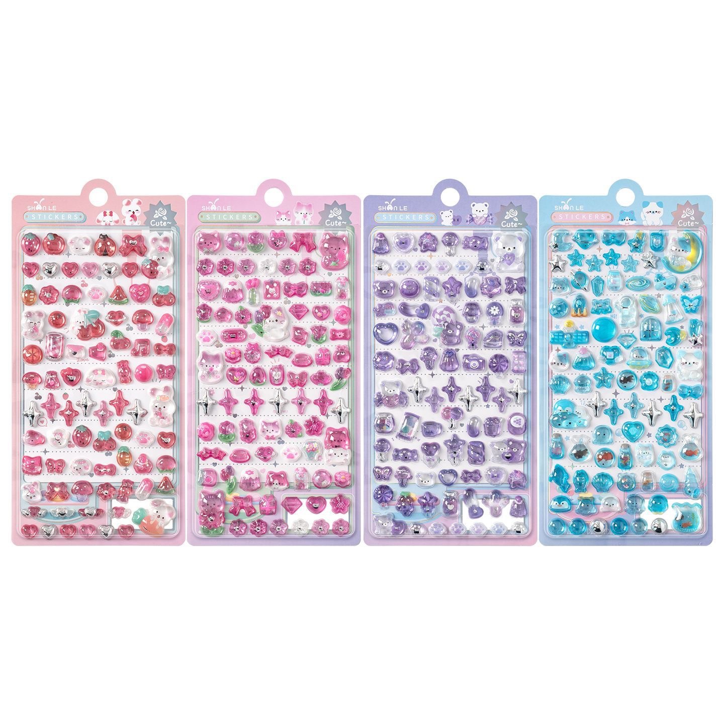 DIY手作り ステッカー★粘着シール★3D★手帳素材