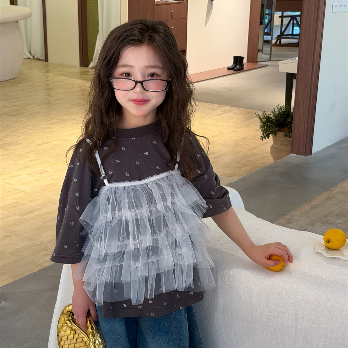 2026新作H★子供服　トップス+吊りブラウス★100cm〜160cm