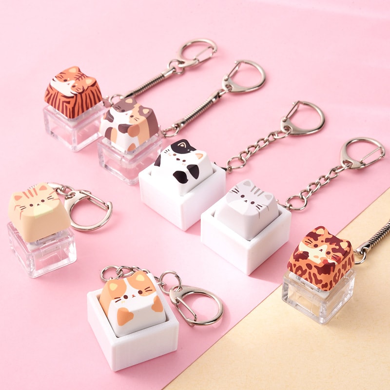 ★ストレス解消おもちゃ　装飾品★ボタン式スクイーズキーホルダー★