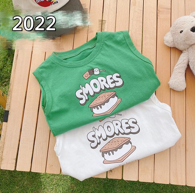 2022新作★子供服★トップス★シャツ★袖なし★キッズ男の子★カジュアル★2色★73-120CM