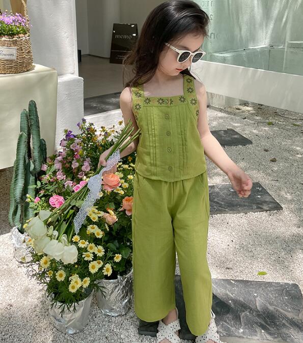 2022夏新品★子供服　トップス+ズボン　セットアップ★80-150cm★2色