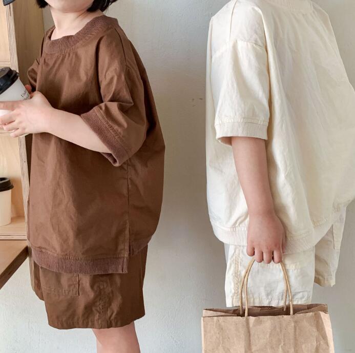 2022新作★子供服★シャツ+パンツ★セットアップ★韓国子供服★男女兼用★2色★80-130CM