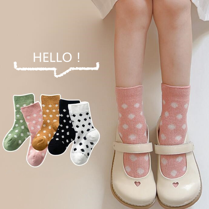 子供用★ソックス★靴下★キッズ★ベビー★キッズ女の子★水玉★可愛い★S-XL