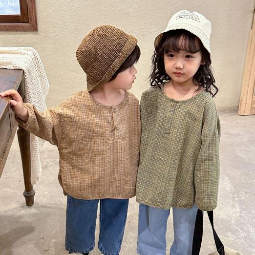 2023春新品★子供服　トップス　長袖　80-150cm★2色