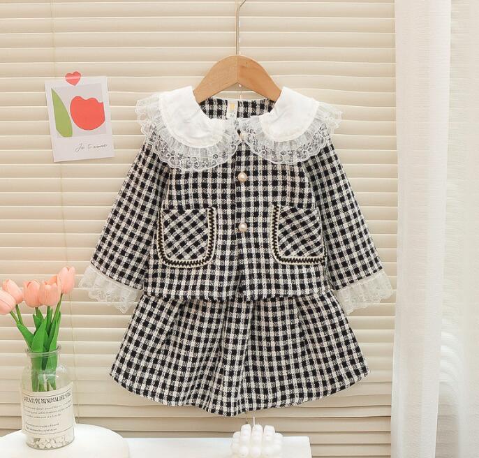 子供服★トップス+スカート★セットアップ★キッズ女の子★2色★80-120CM