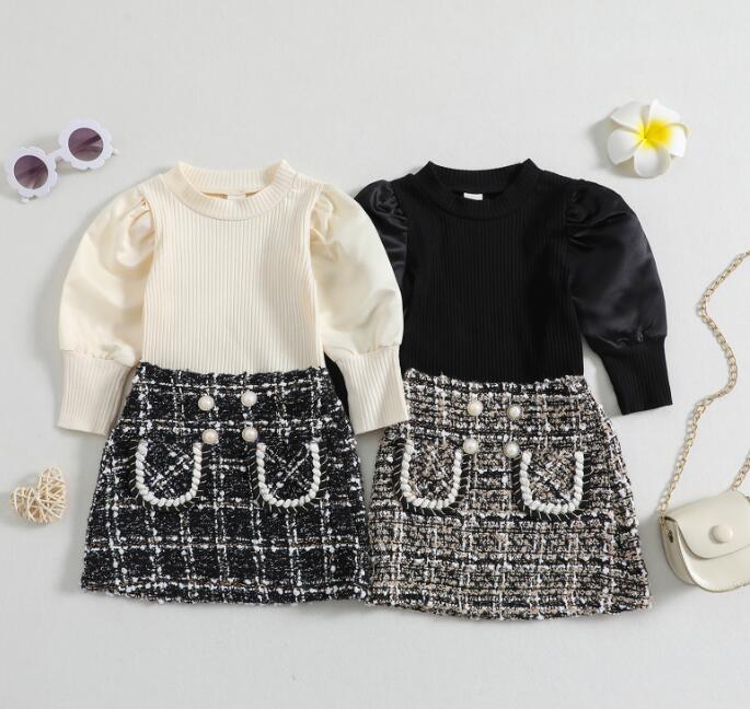 子供服★トップス+スカート★セットアップ★キッズ女の子★2色★80-120CM