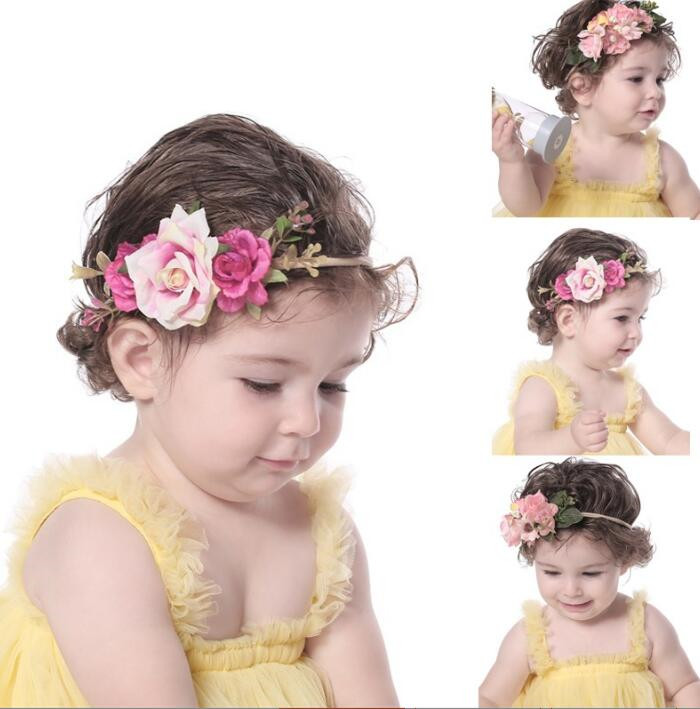 子供用★欧米風★ヘアバンド★髪飾り★ヘアアクセサリー★ベビー★撮影道具★可愛い★4色