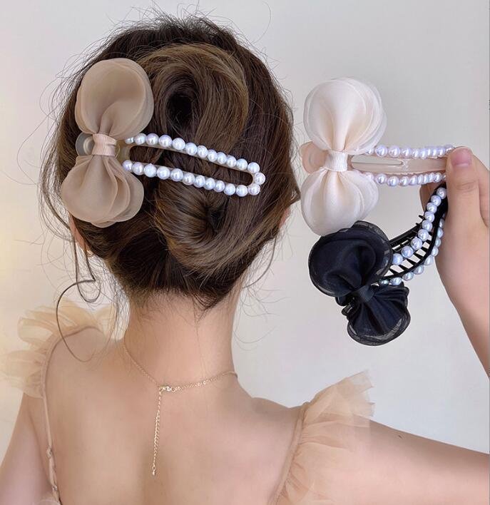 髪飾り★韓国ヘアアクセサリー★バンスクリップ★ヘアクリップ