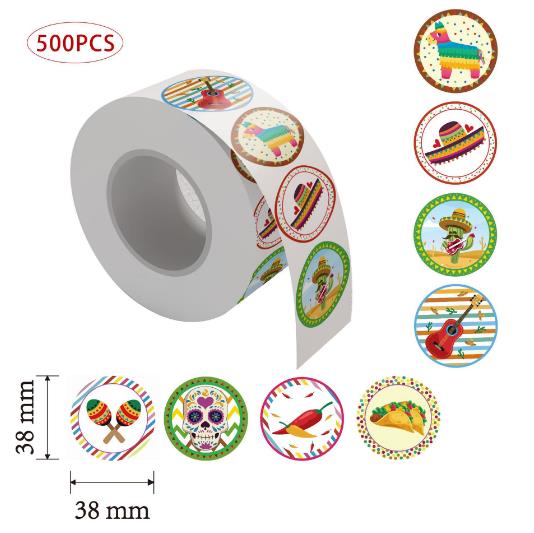 包装資材★手作り工芸品★プレゼントの装飾など★★粘着シール★1巻き=500P