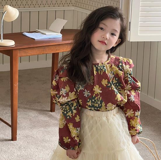 2023春新品★子供服　トップス　シャツ　90-140cm★2色