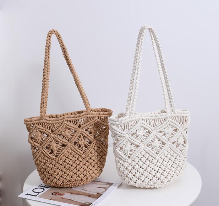 バッグ★レディース★ハンドバッグ★ショルダーバッグ編みバッグ★2色