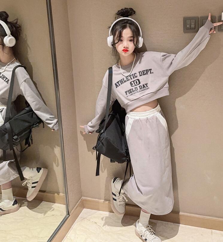 2023新品★子供服★トップス+スカート　セット★120-170cm★2色