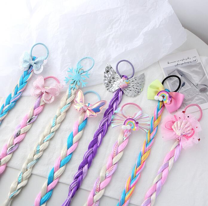 子供用★髪飾り★まとめ髪用★ヘアアクセサリー★ファッション★キッズ★かつら★多色