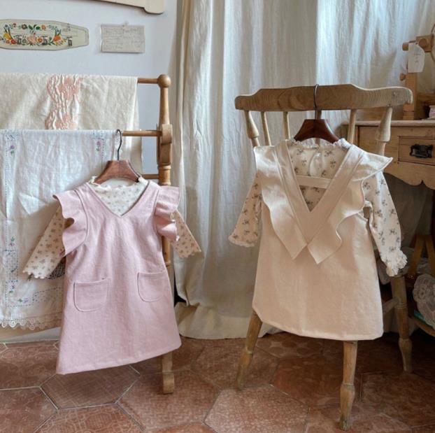 2023春夏新品★子供服　ベストワンピース　73-100cm★2色