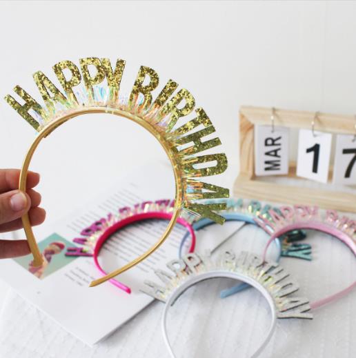 新入荷★キッズ&大人兼用　アクセサリー　カチューシャ　お誕生日用カチューシャ　飾り物★5色