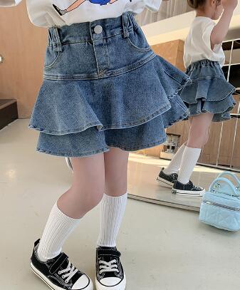 ★夏新作★キッズ用アパレル★スカート★ボトムス★デニム★80-150