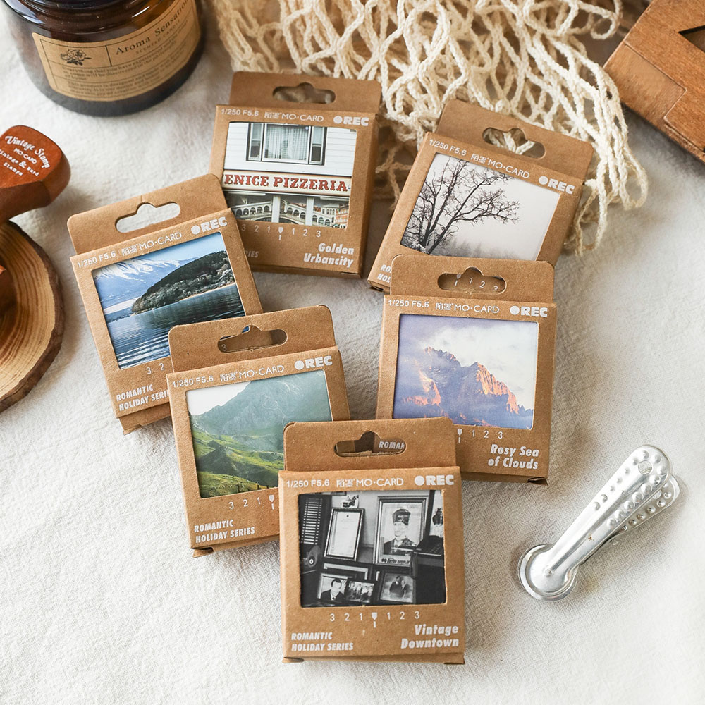 文具 シール貼紙 手帳素材 封口貼 アンティーク 春夏新作 写真撮影 風景 植物 旅行 海ビーチ 青い空 45枚入