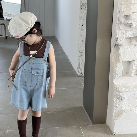 2023夏新品★子供服　デニムサロペット　90-140cm