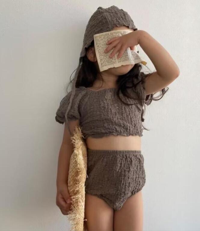 2023★春夏新作★韓国風子供服★トップス+ズボン+帽子★2色80-120CM