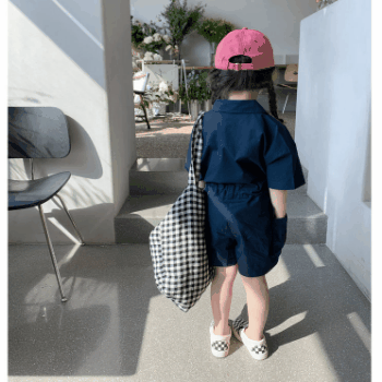 お勧め 韓国風 キッズ春夏新作 3-8歳男女 半袖 連体ズボン 連体服 オールインワン 子供服 7-15