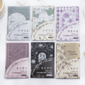 カフェ風 文具 シール貼紙 封口貼 アンティーク 手帳素材 植物花葉 イラスト 幾何学 10枚入