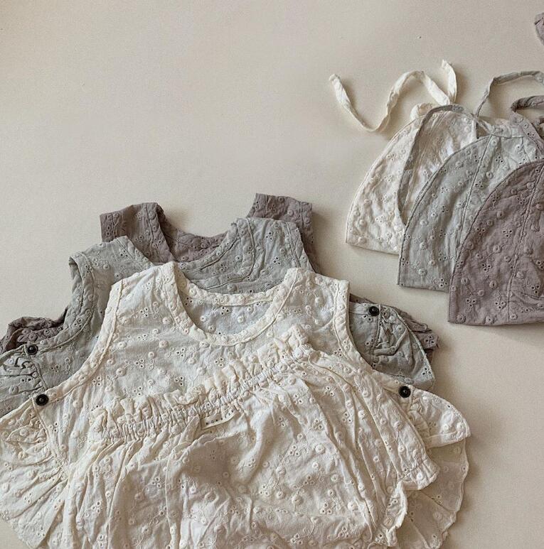 子供服★ベスト+パンツ+帽子★セットアップ★韓国風子供服★ベビー★3色★66-90CM