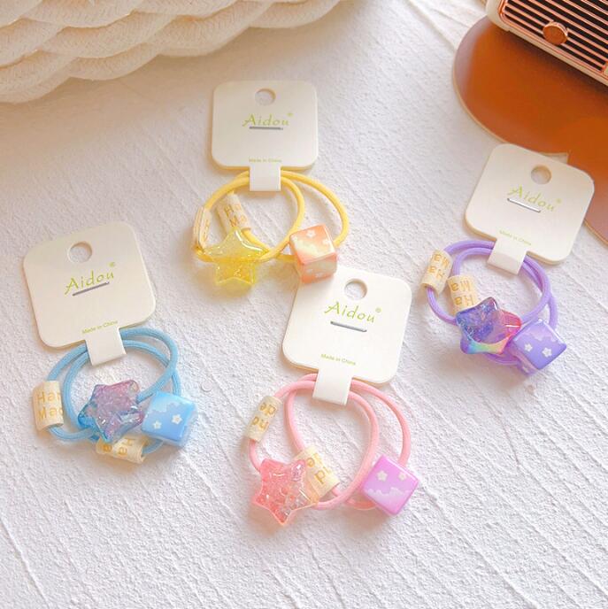 子供用★キッズ★髪飾り★まとめ髪用★ヘアアクセサリー★ヘアゴム★2枚入り★多色