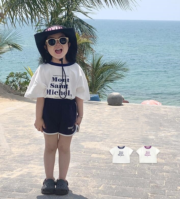 2023★春夏新作★韓国風子供服★トップス★Tシャツ★2色90-140CM