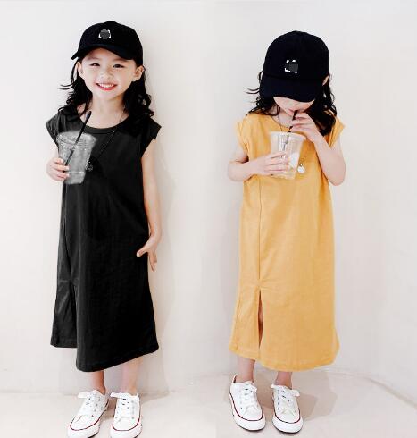 2023新品★子供服　ロングT　ワンピース★90-150cm/ML★2色