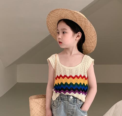 子供服★トップス★ベスト★韓国風子供服★キッズ女の子★S-XL