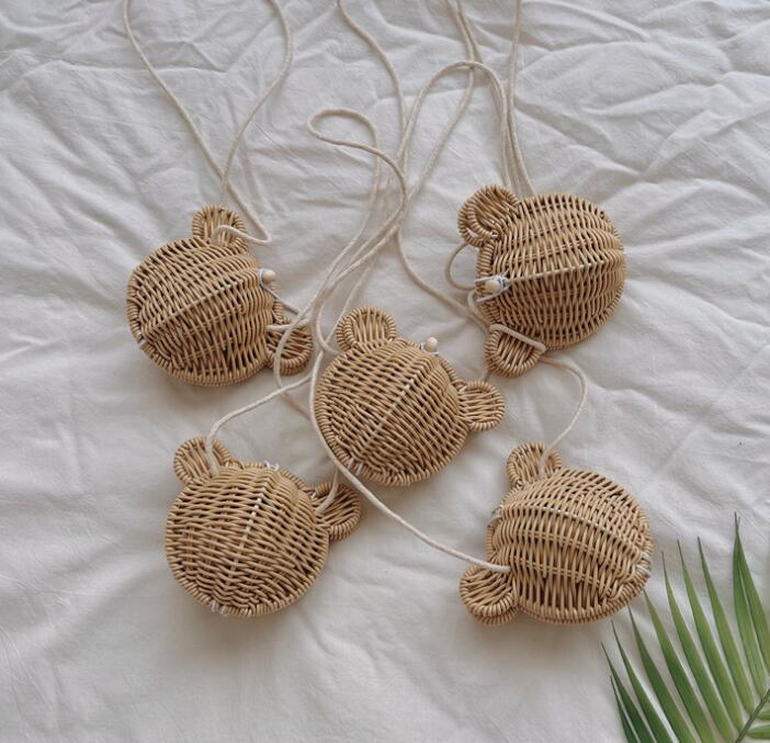 新登場★子供バッグ　藤編み可愛いバッグ★