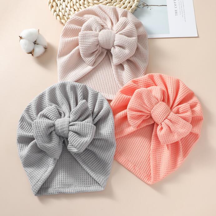 子供用★欧米風★帽子★ベビー★赤ちゃん向け★無地★蝶結び★19色