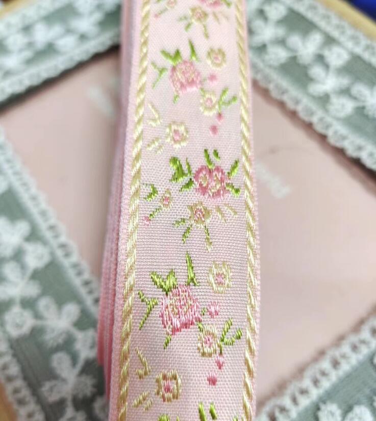 ★DIY材料★手作り 刺繍　ギフト包装リボン★5色